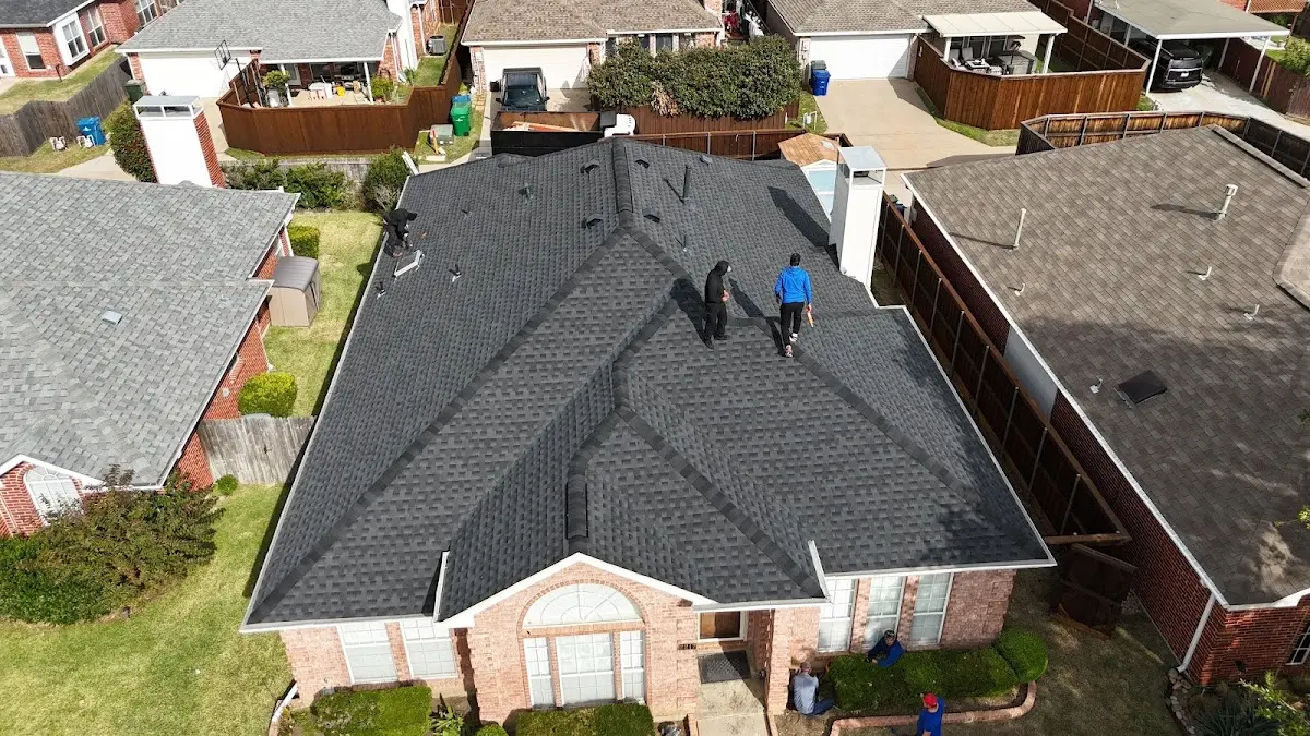 Slate & Tile Roof Repair work in progress on a Lemoore Station property